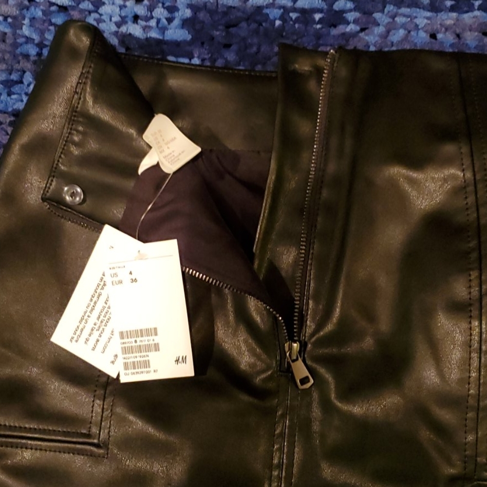 Black pleather skirt